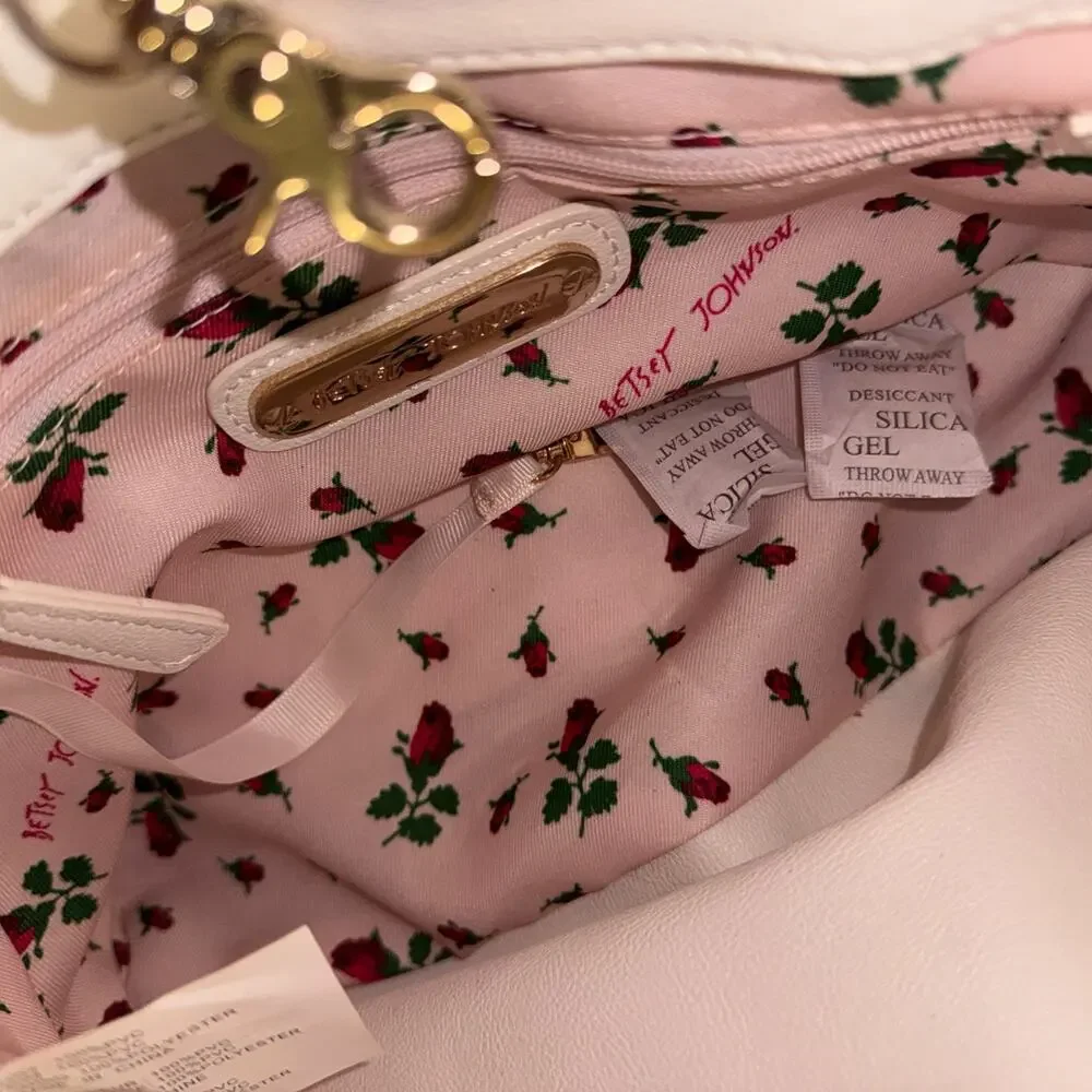 Betsy Johnson Bow Satchel Bag – CLEAN – Pastel Rainbow Ombré – Pearl Detail - Picture 8 of 15